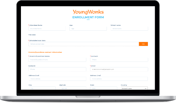 School automated enrollment software system